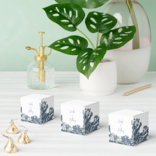 Blue Bottom Trees Boho Wedding Geschenkschachtel