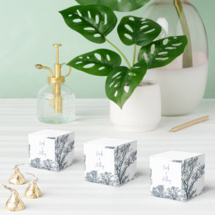 Blue Bottom Trees Tropical Boho Hochzeit Geschenkschachtel