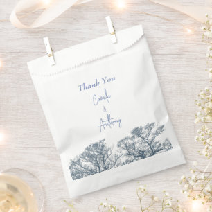 Blue Bottom Trees Tropical Boho Hochzeit Geschenktütchen