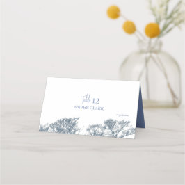 Blue Bottom Trees Tropical Boho Hochzeit Platzkarte