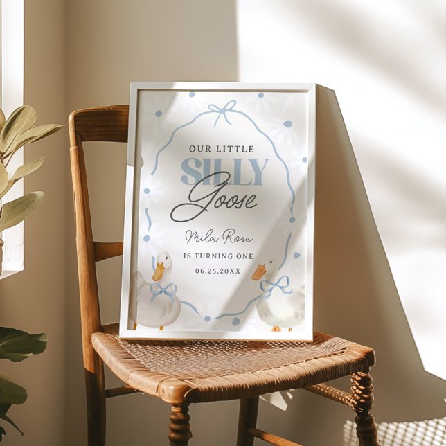 Blue Bow Albern Gänse Coquette Geburtstag Willkomm Poster (Von Creator hochgeladen)