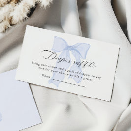 Blue Bow Baby Duschdusche Windelwanne Begleitkarte