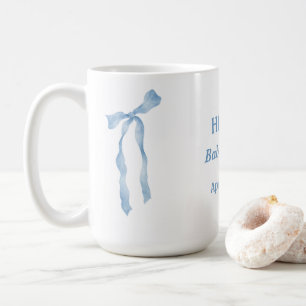 Blue Bow Baby Dusche oh Junge Tasse