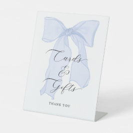 Blue Bow Baby Duschkarten und Geschenke Sockelschild