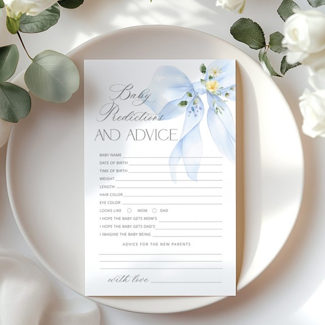 Blue Bow Baby Predictions et carte de conseil (Créateur téléchargé)