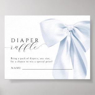 Blue Bow Baby Shower Sofortdownload Poster