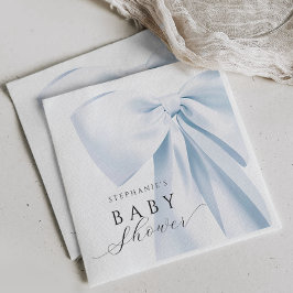 Blue Bow Baby Showpapier Napkins Serviette