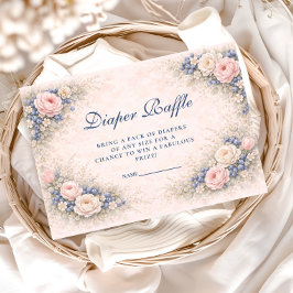 Blue Bow Blueberry Diapper Raffle Begleitkarte
