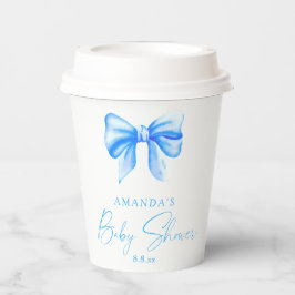 Blue Bow Boy Baby Dusche Pappbecher