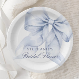 Blue Bow Brautparty Pappteller