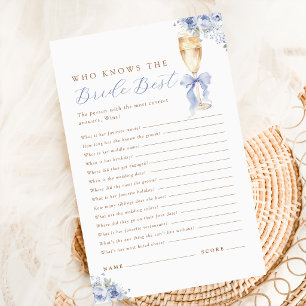 Blue Bow Champagner Wer kennt die Braut am besten 