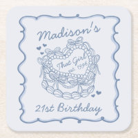 Blue Bow, das Mädchen Herz Coquette Cake Geburtsta