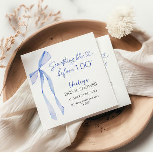 Blue Bow etwas Blau, bevor ich Brautparty Serviette