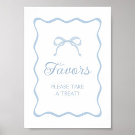 Blue Bow Favor Poster