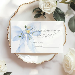 Blue Bow Floral Wie viele Bows Begleitkarte