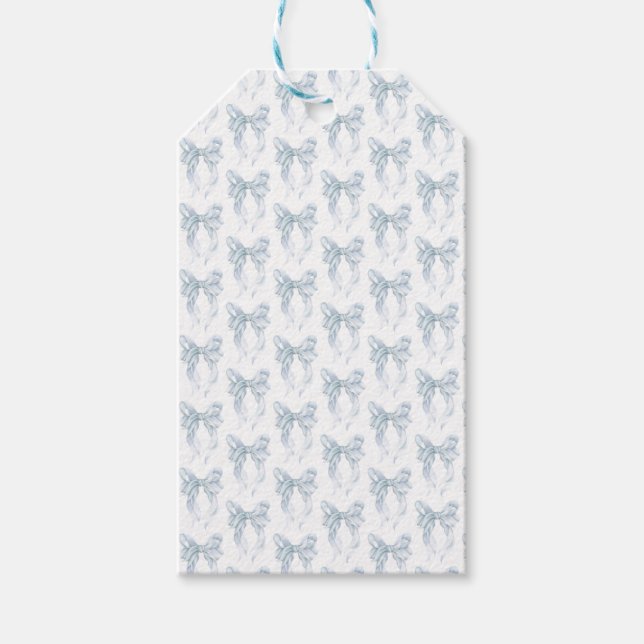 Blue Bow  Geschenkanhänger (Vorderseite)