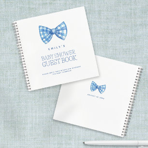 Blue Bow Krawatte Baby Showbook Notizbuch