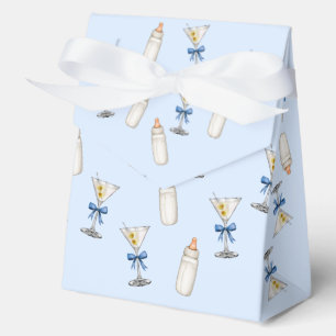Blue Bow Martinis Babyflaschen Babydusche Geschenkschachtel