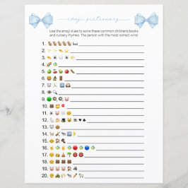 Blue Bow Modern Emoji Books Baby Showspiel