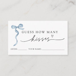 Blue Bow schätzt, wie viele Kisses Game Card Begleitkarte