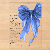 Blue Bow She's Tying The Knot Bridal Shower