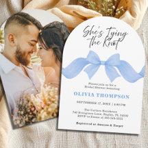 Blue Bow Shes Tying the Knot Photo Bridal Shower