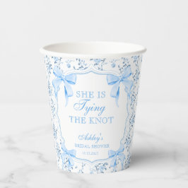 Blue Bow Sie bindet das Brautparty des Knotens Pappbecher