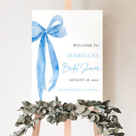 Blue Bow Sie bindet das Brautparty des Knotens Poster