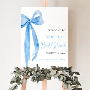 Blue Bow Sie bindet das Brautparty des Knotens Poster