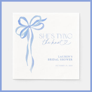 Blue Bow Sie bindet das Brautparty des Knotens Serviette