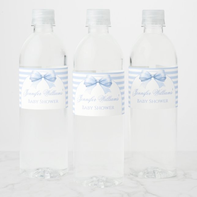 Blue Bow Sweet Baby Boy Dusche Wasserflaschen Labe (Flaschen)