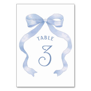 Blue Bow-Tischnummer Tischnummer