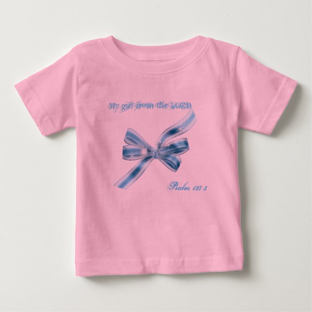 Blue Bow Tutu Bodysuit Baby T-shirt (Vorderseite)