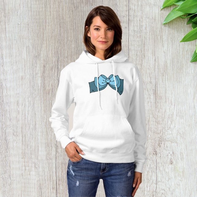 Blue Bow Womens Hoodie (Von Creator hochgeladen)