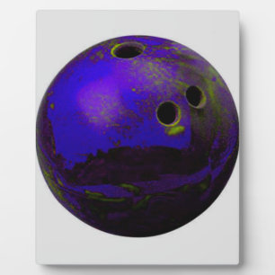 Blue Bowling Ball individualisieren Fotoplatte