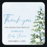 Blue Bows Christmas Tree Boy Winter Baby Shower Quadratischer Aufkleber<br><div class="desc">Der Blue Bows Weihnachtsbaum Boy Winter Baby Shower Sticker ist eine charmante Ergänzung zu Ihrer Baby-Dusche im Winter! Mit einem weichen blauen Bogen und einem festlichen Weihnachtsbaum bringt dieser Aufkleber eine gemütliche, saisonale Touch zu Ihrer Feier. Das Hotel ist perfekt für die Dekoration von Lieblingen, Einladungen oder Party-Dingen. Es ist...</div>