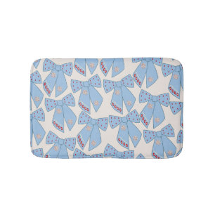 Blue Bows Coquette Badematte
