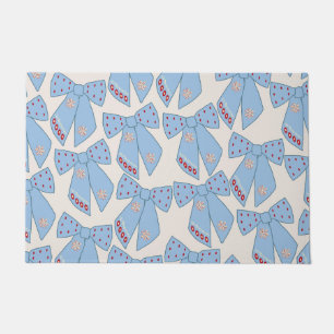 Blue Bows Coquette Fußmatte