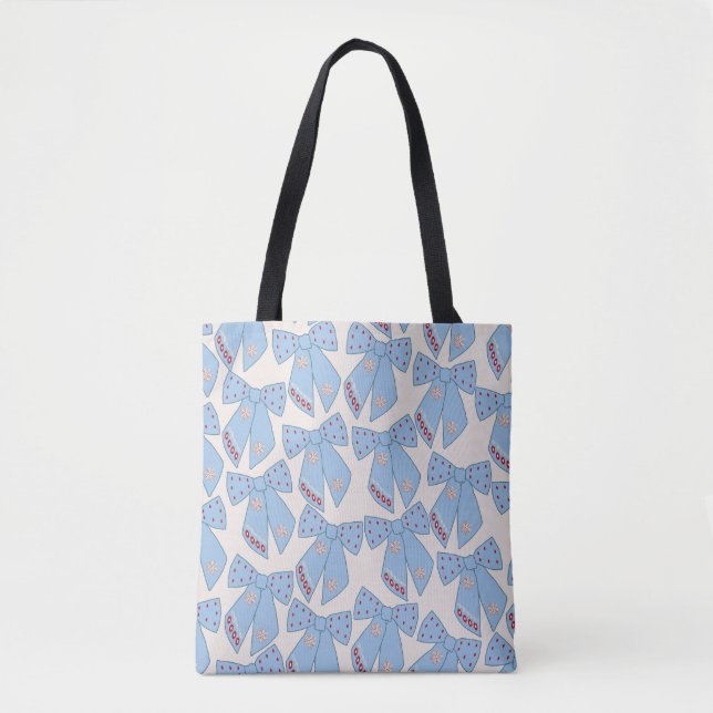 Blue Bows Coquette Tasche (Vorderseite)