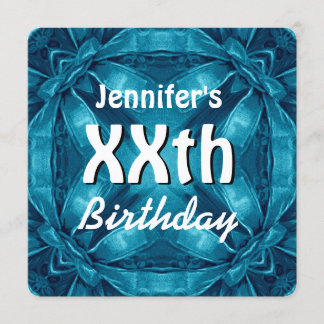 BLUE Bows jedes Jahr Geburtstag Individuelle Name  Einladung