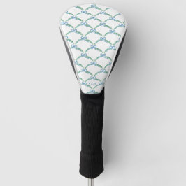 Blue Bows und Beaus Coastal Garland Golf Headcover