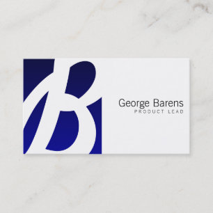 Blue Box Monogram Visitenkarte
