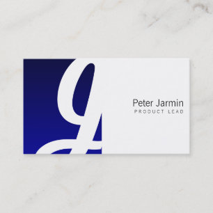 Blue Box Monogram Visitenkarte