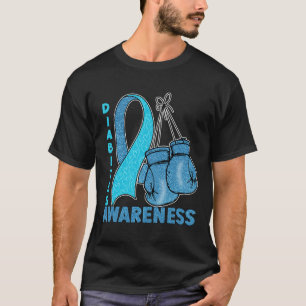 Blue Boxing Gloves Ribbon Diabetes Bewusstsein 1 T-Shirt