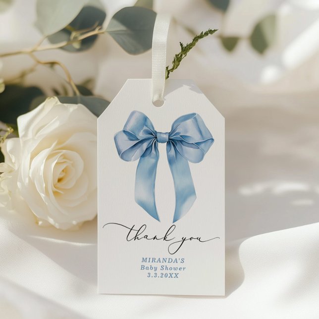 Blue Boy Baby Dusche Danke Geschenkanhänger (Von Creator hochgeladen)