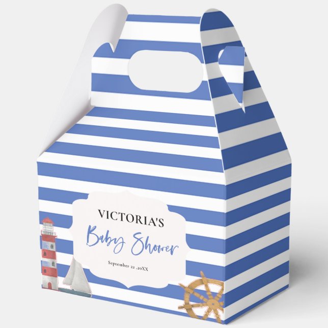 Blue Boy Baby Dusche Geschenkschachtel (Vorderseite)