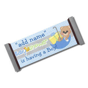 Blue Boy Baby Shower Candy Bar Wrapper Gastgeschen Notizblock
