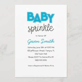 Blue Boy Baby Sprinkle Einladung