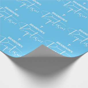 Blue Boy Baptiswrapping Paper Geschenkpapier
