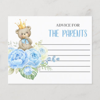 Blue Boy Bear Advice für die Elternkarte